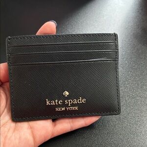 Kate Spade Black and Gold Card Holder